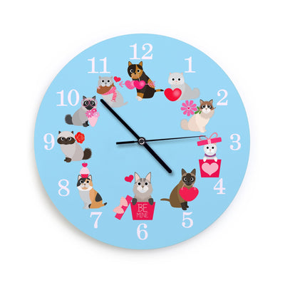 שעון קיר עגול לאוהבי חתולים - אופק ורטמן 