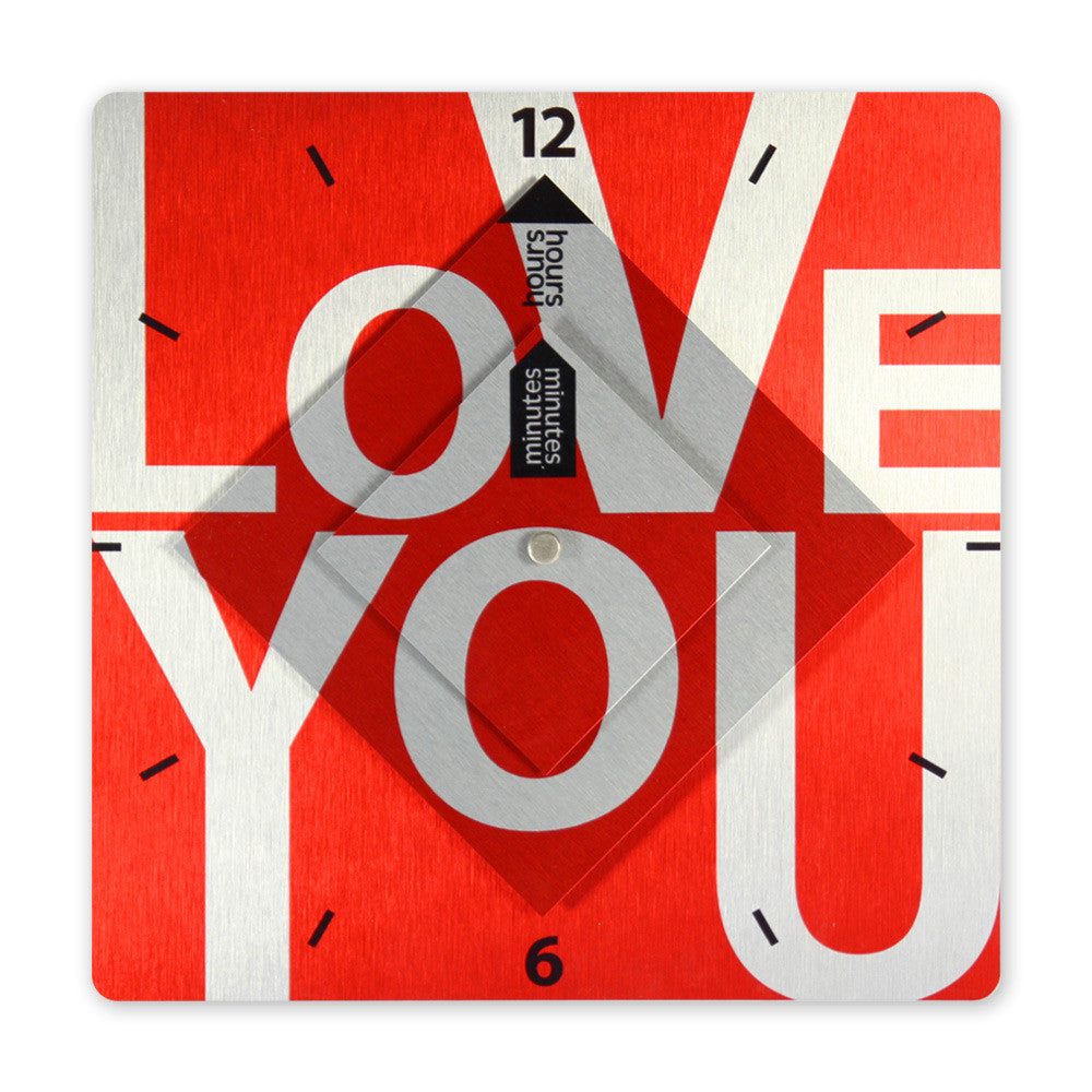 שעון השכבות (סינדרלה) דגם: LOVE YOU אדום - אופק ורטמן מתנות ישראליות מקוריות