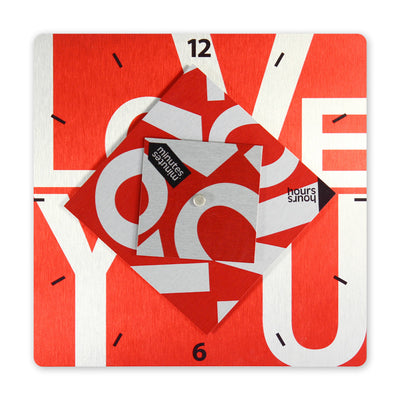 שעון השכבות (סינדרלה) דגם: LOVE YOU אדום - אופק ורטמן מתנות ישראליות מקוריות