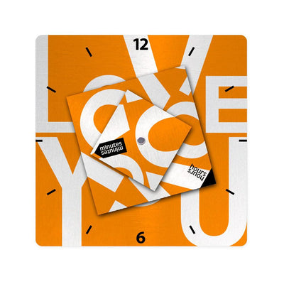 שעון השכבות (סינדרלה) דגם: LOVE YOU כתום - אופק ורטמן מתנות ישראליות מקוריות