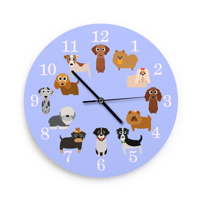 שעון קיר עגול כלבים - אופק ורטמן 